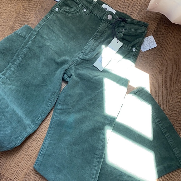 COPY - [rolla’s] free people sage green high waisted flare jeans - Picture 4 of 5